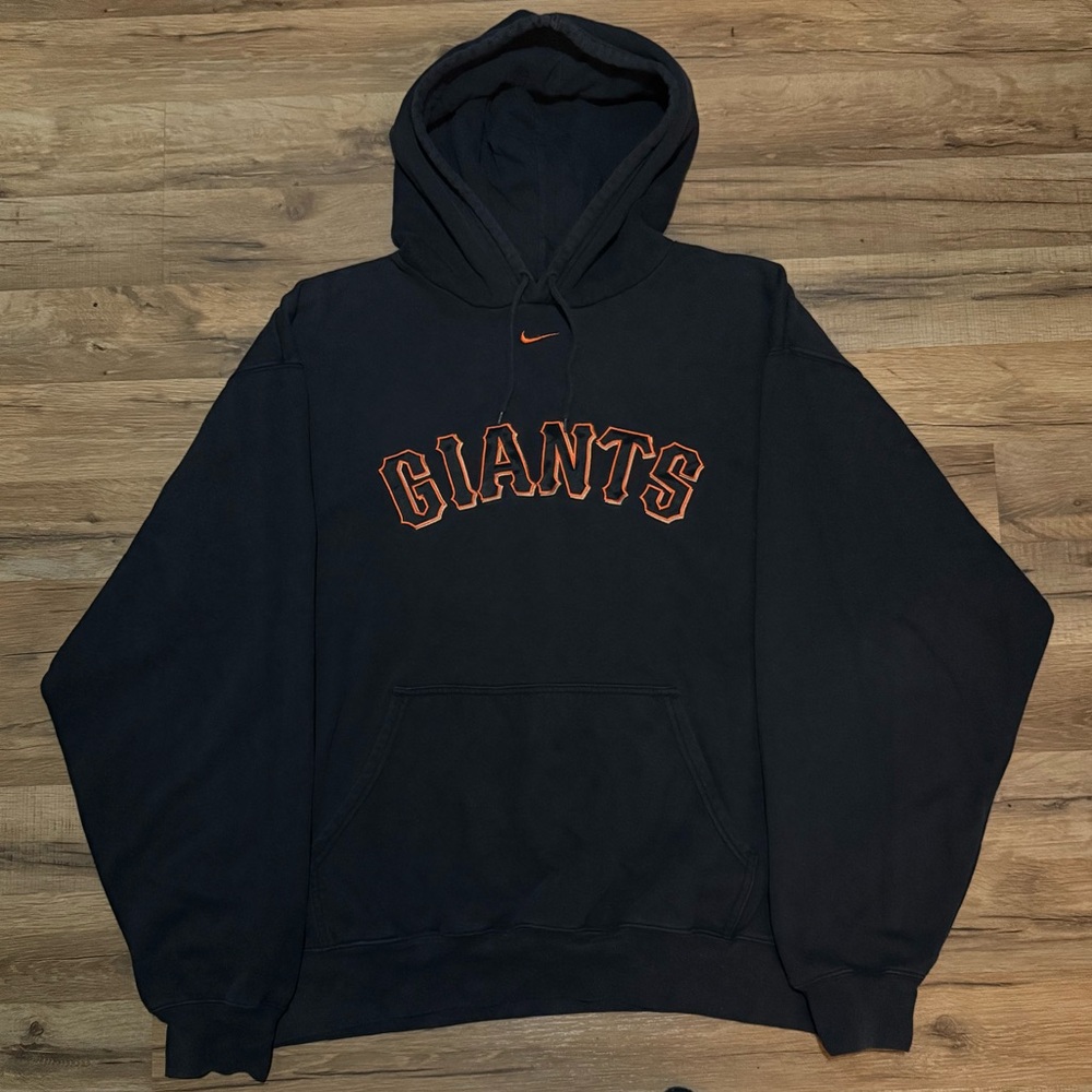 Y2K Nike Team Center Swoosh San Francisco Giants MLB Hoodie Sweatshirt